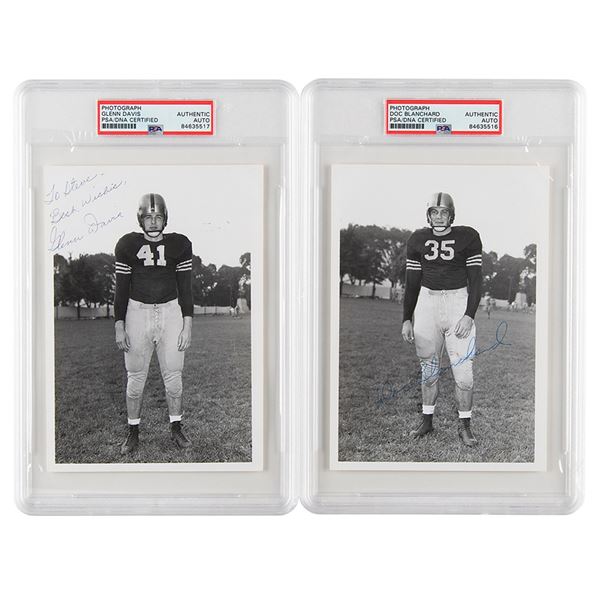 Glenn Davis and Doc Blanchard (2) Signed Photographs