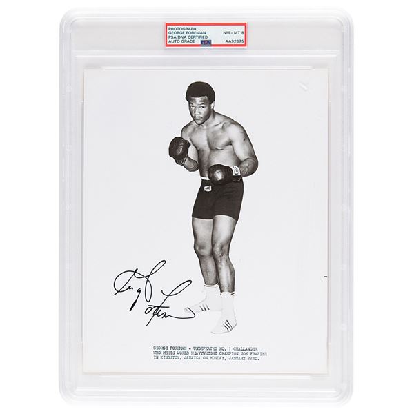 George Foreman Signed Photograph - PSA NM-MT 8