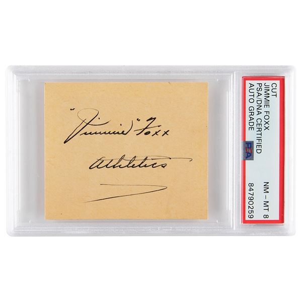 Jimmie Foxx Signature - PSA NM-MT 8