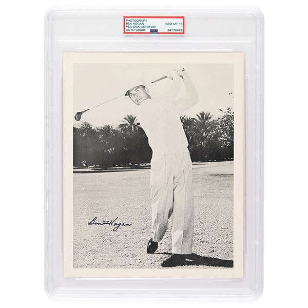Ben Hogan Signed Photograph - PSA GEM MT 10