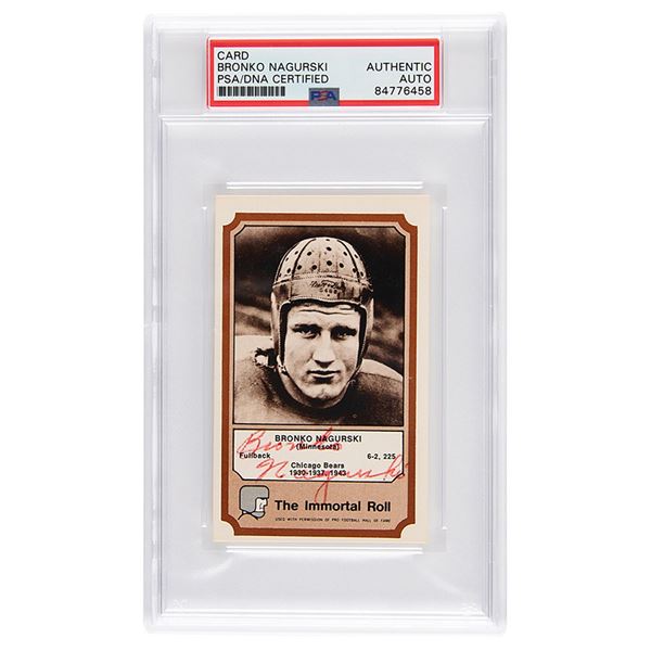 Bronko Nagurski Signed Trading Card