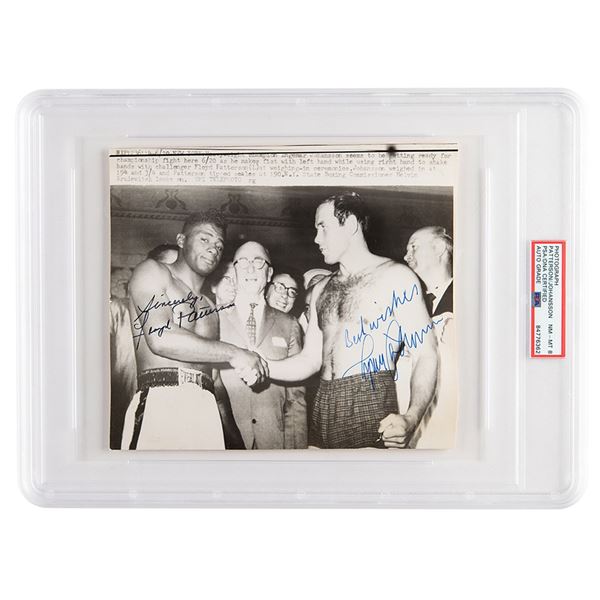 Floyd Patterson and Ingemar Johansson Signed Photograph - PSA NM-MT 8