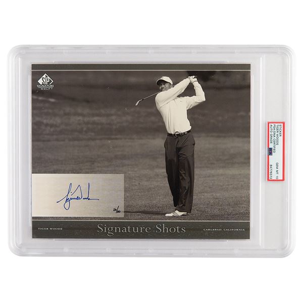 Tiger Woods Signed Oversized Card - PSA GEM MINT 10
