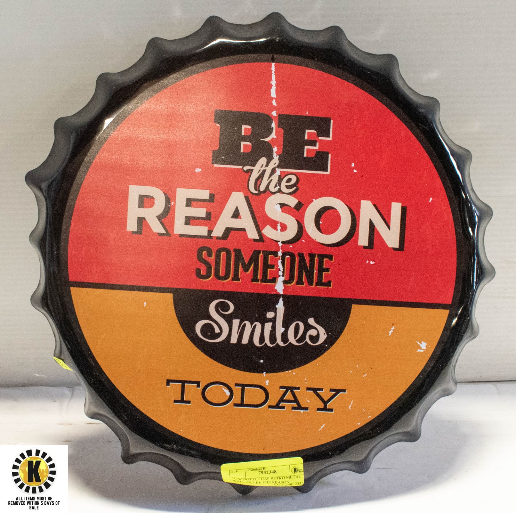 NEW BOTTLE CAP RETRO METAL WALL ART BE THE REASON