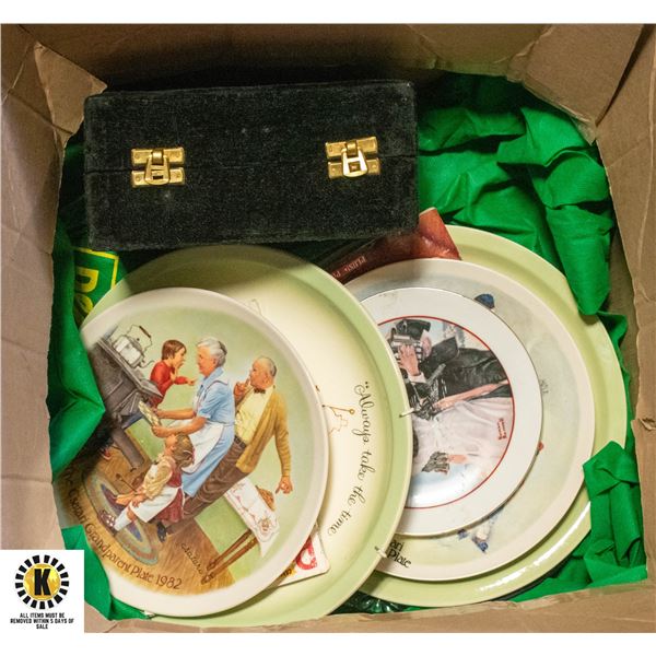 LOT OF COLLECTOR PLATES AND GOBLETS