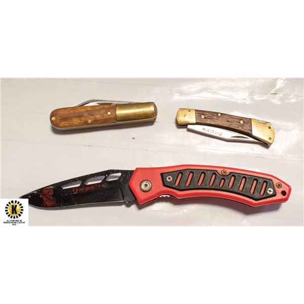 2 VINTAGE POCKET KNIVES AND TACTICAL SURVIVAL