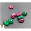 Image 1 : #108-GENUINE RUBY & GREEN JADE GEMSTONE 73.65CT