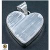 Image 1 : #227-NATURAL SELENITE HEART PENDANT