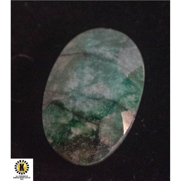 #92-GENUINE GREEN EMERALD GEMSTONE 72.05CT