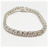 Image 1 : S34-53 SILVER CZ 7.5" BRACELET