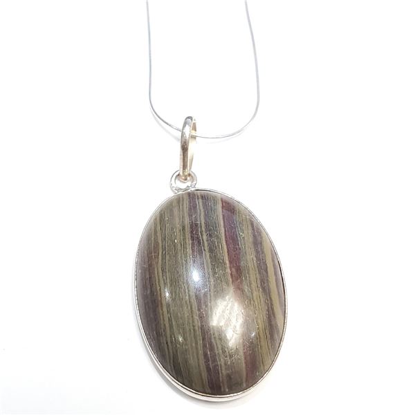 S34-80 SILVER AGATE 16" NECKLACE