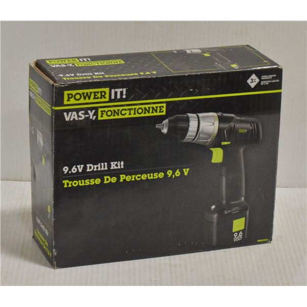 POWER IT 9.6 VOLT CORDLESS DRILL