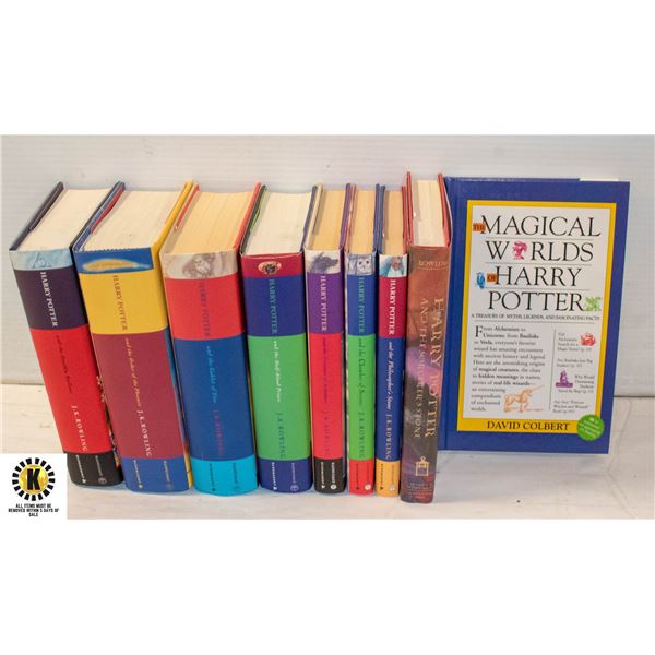 BOX WITH COMPLETE HARRY POTTER HARDCOVER