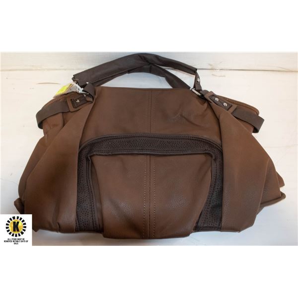 TWO TONE DARK BROWN LEATHER SHAGWEAR OVER