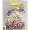 LARGE BAG OF COSTUME CRAFT JEWELRY