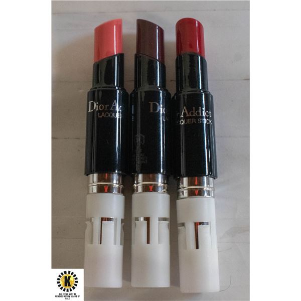 3 CHRISTIAN DIOR ADDICT LIPSTICK (3 COUNT)