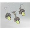 Image 1 : YELLOW/GREEN LAB CREATED OVAL TRIPLATE OPAL