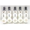 Image 1 : BUNDLE OF 5 NEW SILICONE SNOWMAN PIPES WITH GLASS