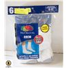 Image 1 : WHITE CREW SOCKS,SIZE 6-12,6-PACK,FRUIT OF THE