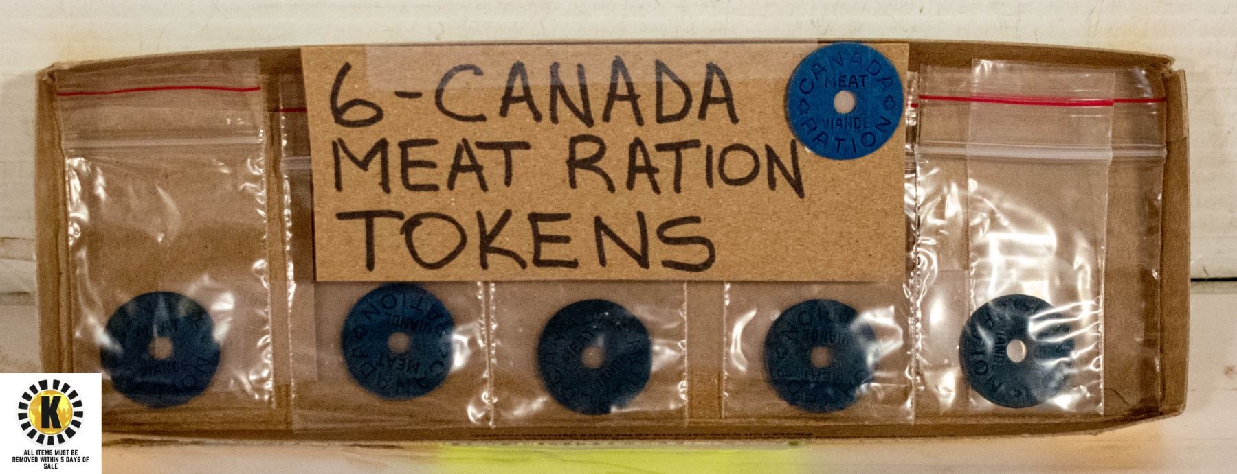 Meat Ration Token 6 CANADA MEAT RATION TOKENS - WWII - 1940'S