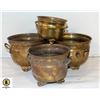 Image 1 : 4 BRASS POTS