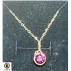 Image 1 : NEW GOLD PLATED STAINLESS STEEL PENDANT ON 16"