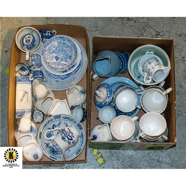 MULTIPLE PC BLUE CHINA (W/ BLUE ONION) - 2 BOXES