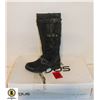 Image 1 : PAIR OF WOMENS MJUS NERO BLACK SUADE BOOTS