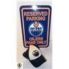 Image 1 : OILERS PARKING SIGN & OILERS M/L ZEPHYR HAT