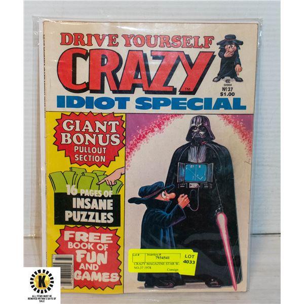 CRAZY MAGAZINE STAR WARS NO.37 1978