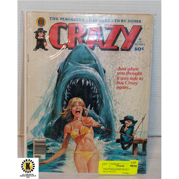 CRAZY MAGAZINE NO.43 JAWS NO.43 OCT'78