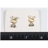 Image 1 : NEW BUNNY THEME DROP RHINESTONE EARRINGS