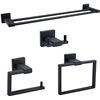 Image 1 : NEW TNOMS MATTE BLACK BATHROOM HARDWARE SET