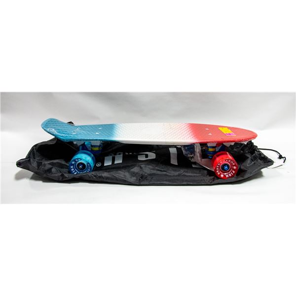 NEW FISH SKATEBOARD WITH CARRY CASE