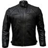 Image 1 : NEW DIAMOND BLACK REAL LEATHER XL JACKET