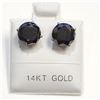 Image 1 : S202-28 14K  BLACK DIAMONDS EARRINGS
