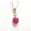 Image 1 : S202-9 14K RUBY/DIAMOND PENDANT