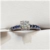 Image 1 : S202-14 14K DIAMOND/SAPPHIRE RING