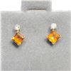 Image 1 : S202-43 10K CITRINE/DIAMOND EARRINGS