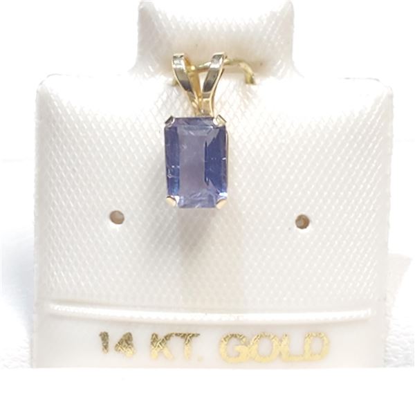 S202-13 14K IOLITE PENDANT