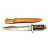 Image 1 : BAYONETTE STYLE KNIFE IN LEATHER SHEATH