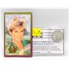 Image 1 : PRINCESS DIANA COMMEMORATIVE COIN AND