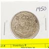 Image 1 : 1950 CANADIAN SILVER HALF DOLLAR