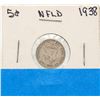 Image 2 : 1938 NFLD KING GEORGE SILVER FIVE CENT