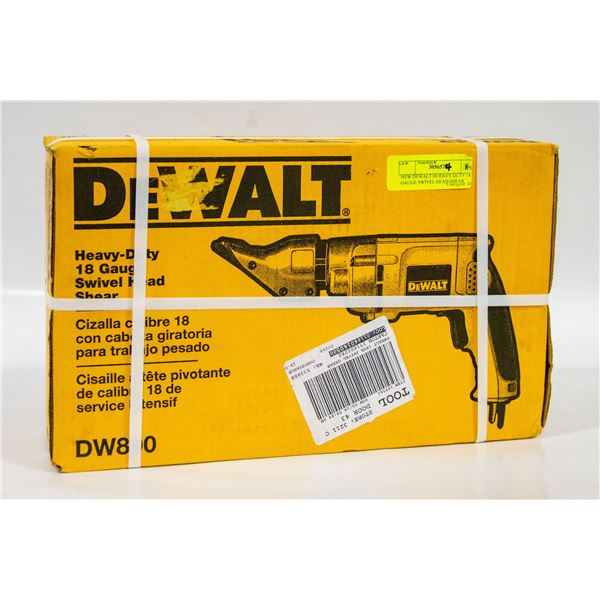 NEW DEWALT HEAVY DUTY 18 GAUGE SWIVEL HEAD SHEAR