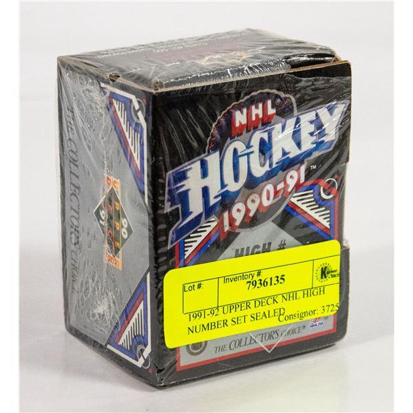 1991-92 UPPER DECK NHL HIGH NUMBER SET SEALED