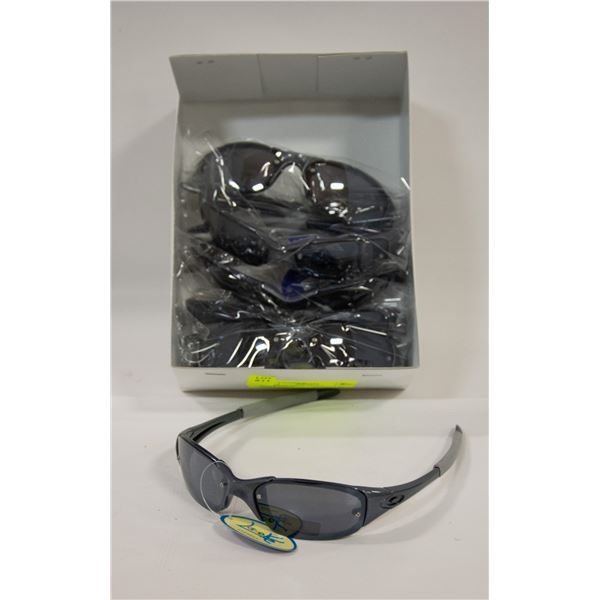 6 PAIRS OF GREY SPORT SUNGLASSES