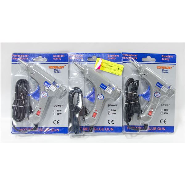 PACK OF 3 HOT GLUE GUNS