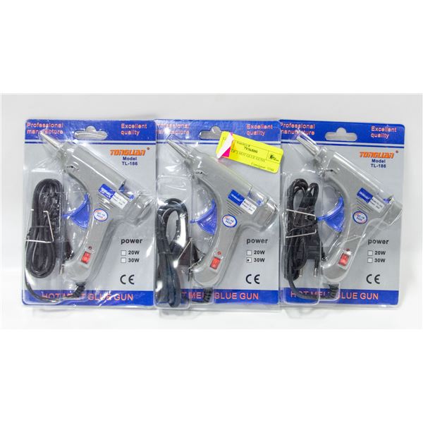 PACK OF 3 HOT GLUE GUNS