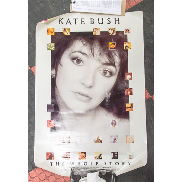 ORIGINAL 1986 KATE BUSH POSTER THE WHOLE STORY